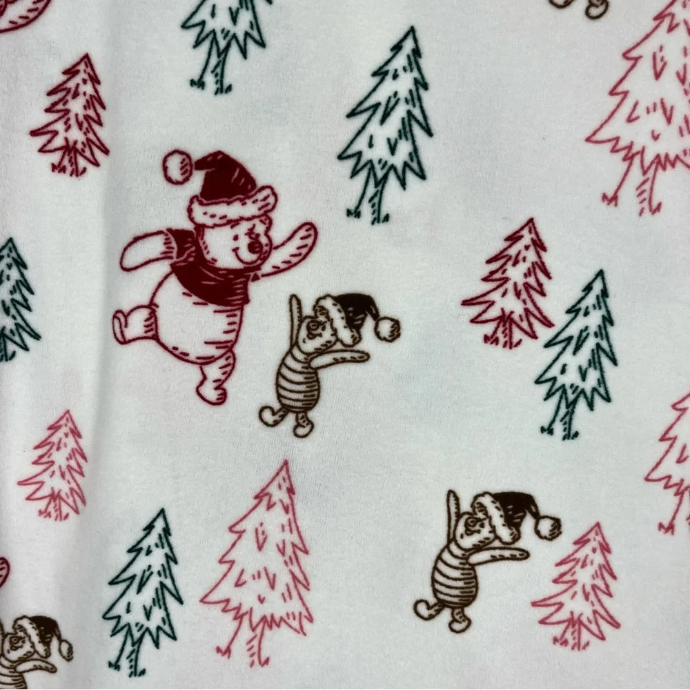 Disney Winnie the Pooh Women's Soft Christmas Top Pants Pajama Set 2-Piece Large - Picture 5 of 13